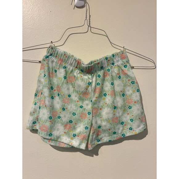 NWT Cat & Jack Green Floral Pajama Shorts - Girl's XS (4/5) - Picture 1 of 3
